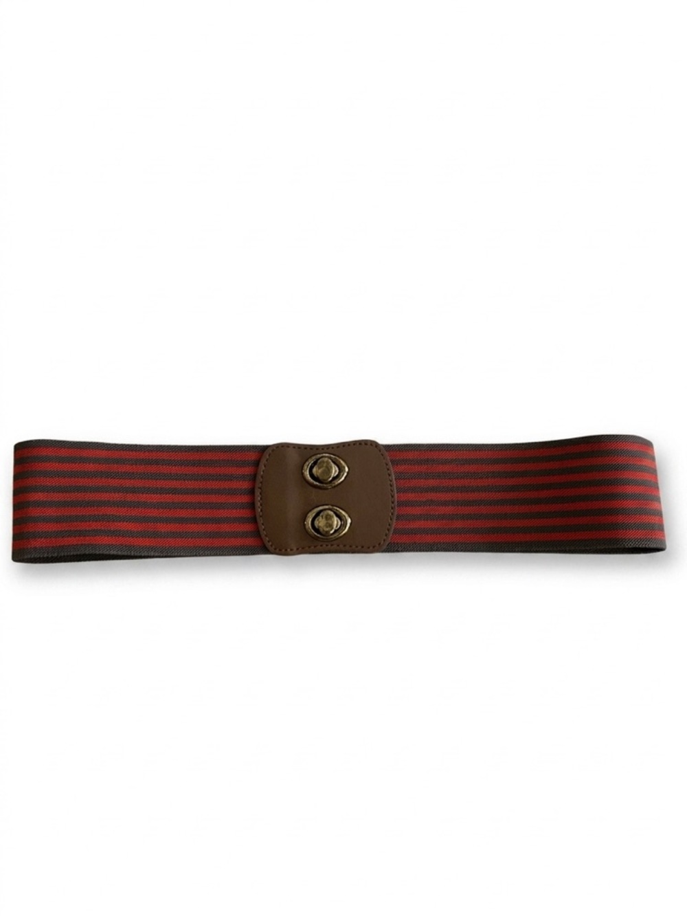 Ann Taylor LOFT Striped Elastic Cinch Belt Turn Lock Buckle